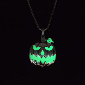 Halloween Ghost Festival Accessories Luminous Pumpkin Pendant Necklace