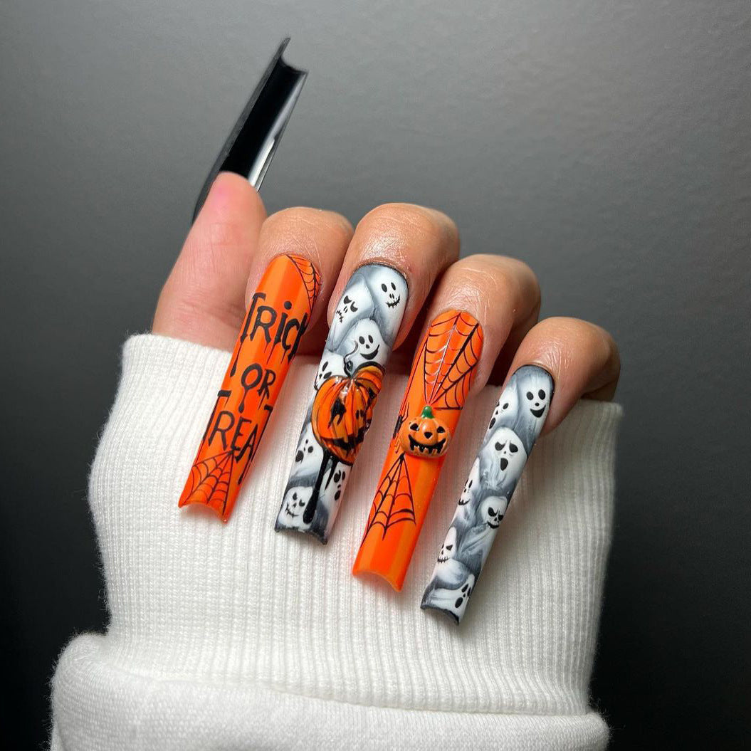 Fashion Halloween Pumpkin Nail Patch