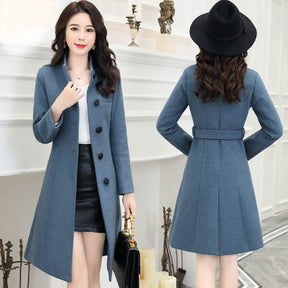 Fashion Slim-fitting Loose Woolen Coat Women