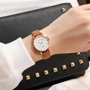 Simple Casual Belt Ladies Couple Quartz Watch