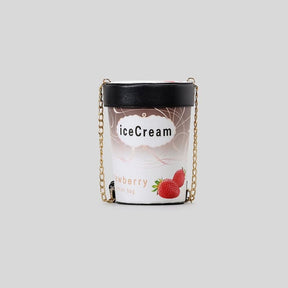 Letter Ice Cream Bucket Shoulder Messenger Bag For Women